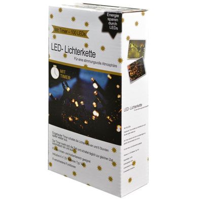 LED Lichterkette 100 mit Timer
