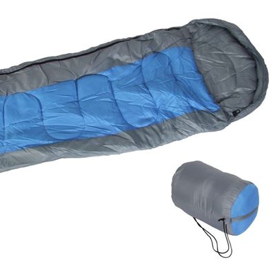 Schlafsack blau Mumienschlafsack + Tasche Deckenschlafsack Camping Zelten Outdoor