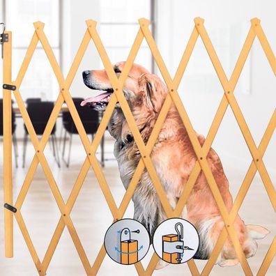 Hundeabsperrgitter natur aus Buchenholz