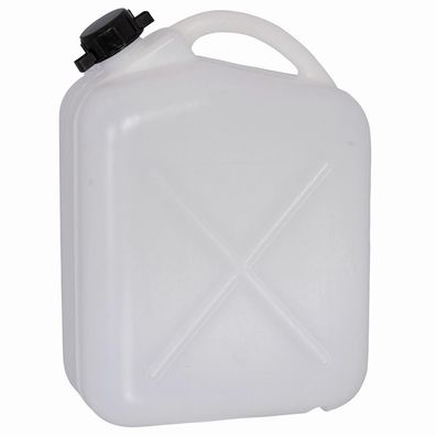 Wasserkanister aus Kunststoff mit Deckel oder Hahn weiß, Inhalt:10