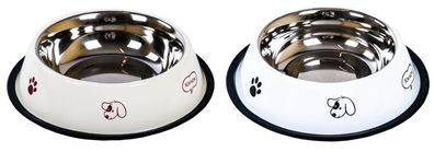 Edelstahl-Fressnapf Ø 21,5cm antirutsch Trinknapf Saufnapf Wassernapf Hund Katze