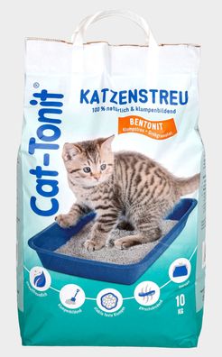 Cat Tonit Katzenstreu 10kg Klumpstreu Haustierstreu Einsteu Streu Haustier