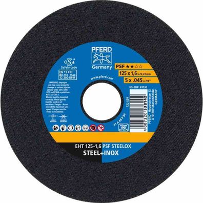 Trennscheibe EHT 125-1,6 PSF Steelox gerade, Ø 125 mm, Stärke: 1,6 mm PSF Steelox