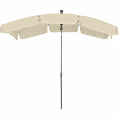 Tropico Mittelstockschirm anthrazit/natur 210x140cm Gestell Stahl anthrazit, Bezug 10