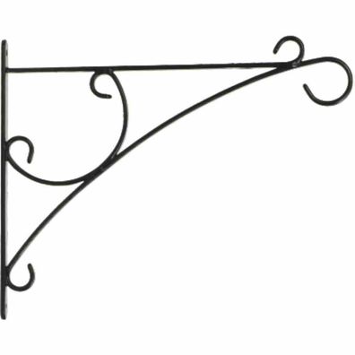Wandhaken Curve, 35 cm, schwarz wetterbeständig