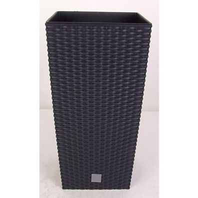 Polyrattan-Pflanztopf mit Einsatz Rattanoptik 26 x 50,5 x 26cm
