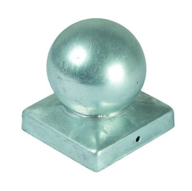 Pfostenkappe Kugel 90x90 mm verzinkt Zaunkappe Zierkappe Pfahl Kappe Abdeckung