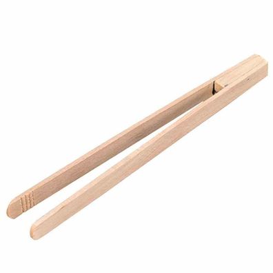 Grillzange 40cm aus Buchenholz Gurkenzange Küchenzange Servierzange Nudelzange