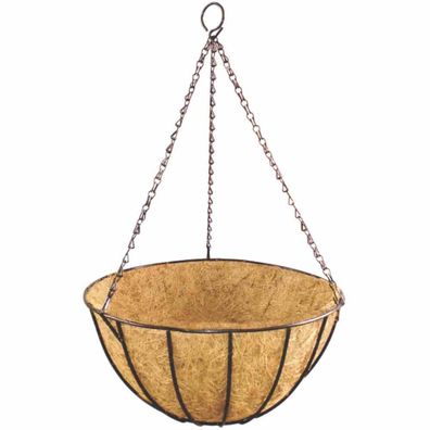 Hängeampel Classic Ø 35 cm mit Kokoseinlage, Kette und Haken
