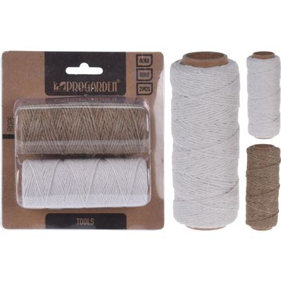 12x 2er-Set Schnurkordel 40 + 60m Seil Band Schnur auf Rolle 1200m
