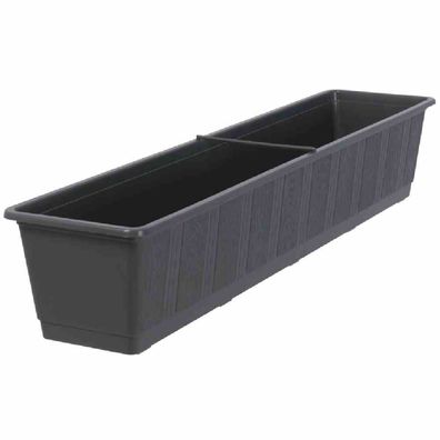 Geli Balkonkasten Blumenkasten 80cm Anthrazit Blumenkübel Bewässerungskasten