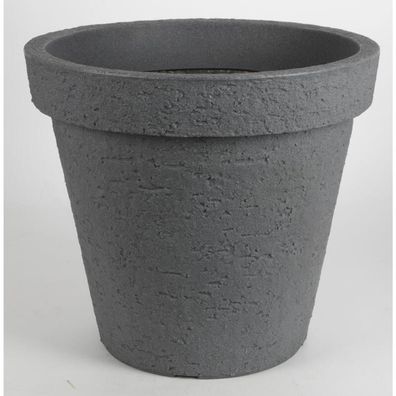 Pflanzenkübel "Pisa" 58 x 53cm großer Übertopf Blumen grau Kunststoff