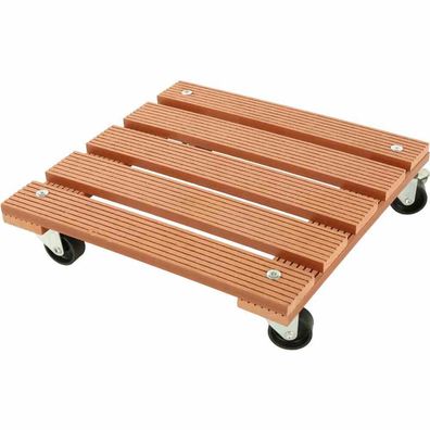 Pflanzenroller WPC, 30 x 30 cm, natur Tragkraft: 60 kg