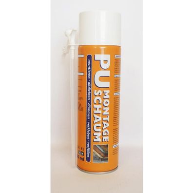12x 500ml PU Montage-Schaum Montieren, Abdichten, Dämmen, Verkleben und Verfüllen