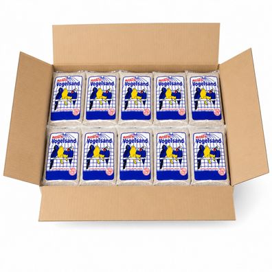 10x Rosi´s Vogelsand 2,5kg Weiß Kalk Anis Haustier Vogelkäfig Einlage Keimfrei