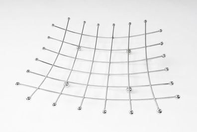 Metall Obstschale verchromt Obstkorb Dekoschale Brotkorb Metallschale 27,5cm
