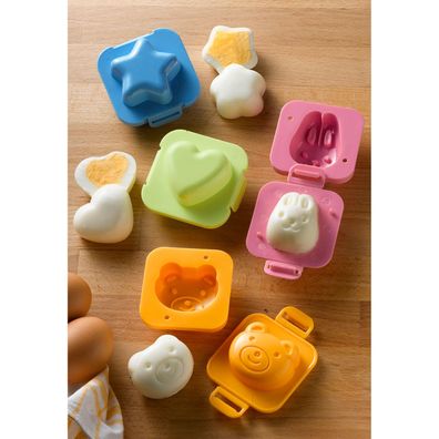 Eierformer 4 teilig Herz Stern Bär Hase Buffet Kindergeburtstag Eier Former Set