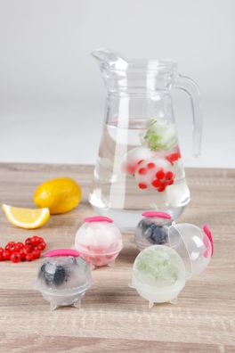 Eiskugelformer 5cm 4 Stück Eiswürfelform Eiswürfelbereiter Eiswürfelbehälter