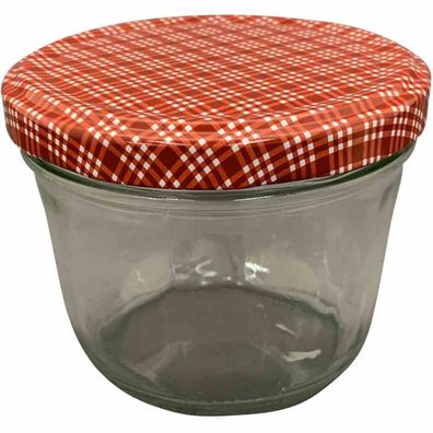 Sturz-Glas "Cucinare" 1TO230 rot/weiß, TwistOff 230 ml