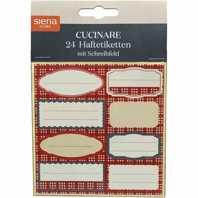 Haftetiketten "Cucinare" 24 Stück selbstklebend