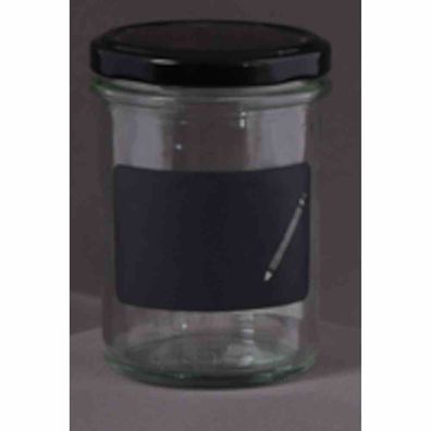 12x Sturz-Glas "Cucinare" 230 ml mit Kreidefeld zum Beschriften