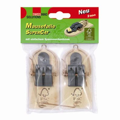 SuperCat Holzmausefalle 2er Set, B Karte
