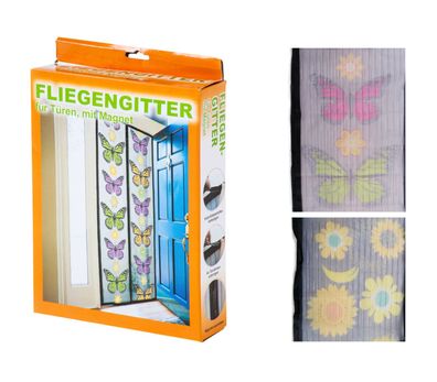 BURI Tür-Fliegengitter mit Magnethalterung Fliegennetz Insektennetz Fenstergaze
