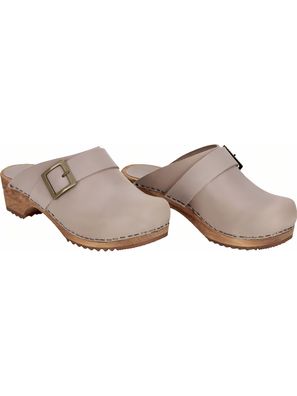 Sanita Damen Offener Clog Wood-Urban Open Grey
