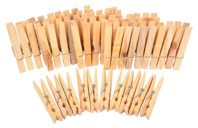 Holz-Wäscheklammern 50 Stück Holzklammer Wäscheklammer Klammern Bastelklammern