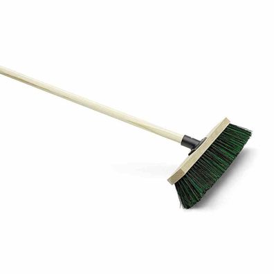 Gartenbesen Terrassenbesen schwarz/grün 40cm Saalbesen Straßenbesen Kehrbesen