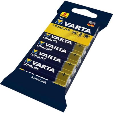 25x 8er-Packung AA Varta Alkaline Batterien Longlife Großpackung 200 Stück
