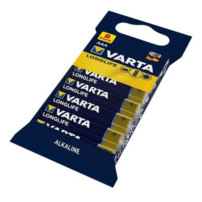 25x 8er-Packung AAA LR03 Varta Alkaline Batterien Longlife Vorrat 200 Stück