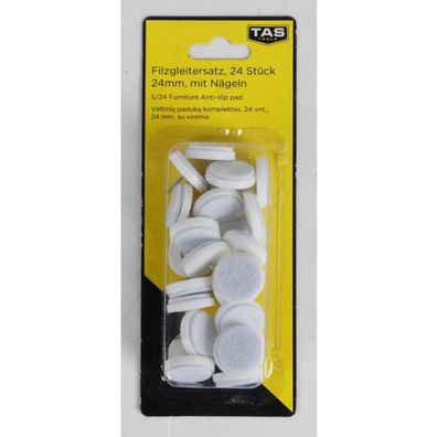 12x Filzgleiter 24er mit Nägeln Boden Schutz Möbel Stuhl Tische Sessel Couch