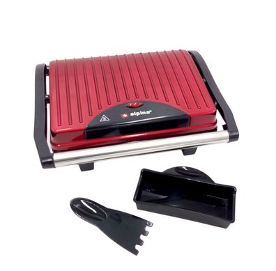 Alpina Kontaktgrill 1000W Optigrill Elektrogrill Tischgrill 2 Grillplatten