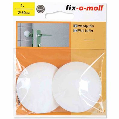 Wandpuffer weiß 60 mm 2 Stück zum Schrauben
