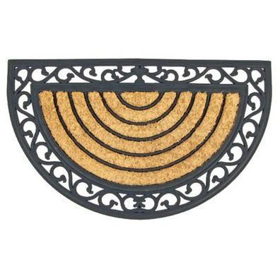 Relief Gummimatte mit Kokoseinlage 75x45cm Fußmatte Türvorleger Fußabtreter