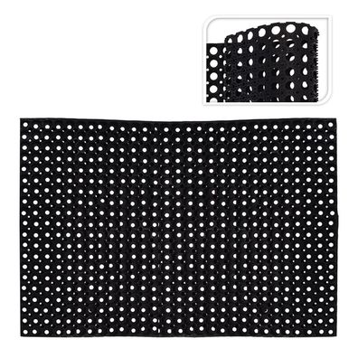 Gummi-Türmatte 120x80x1,2cm Schwarz Fußmatte Fußabtreter Türvorleger Fussmatte