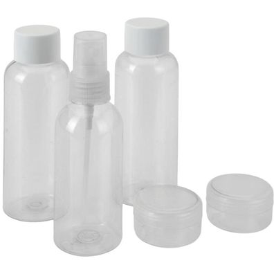 12x 5er-Set XXL Kosmetik-Reiseset Fläschchen Sprüher Dose Flugzeug 60 Teile