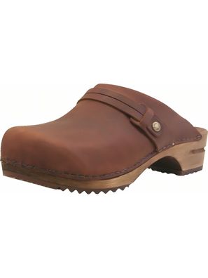 Sanita Damen Offener Clog Wood-Ursana Open Chestnut