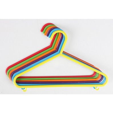 48x 6er Set Kinder Kleiderbügel bunt mini klein Kleidung aufhängen Kunststoff