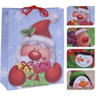 24 Stück weihnachtliche Geschenktaschen ca.18x8x23cm winterlicher Beutel 24x