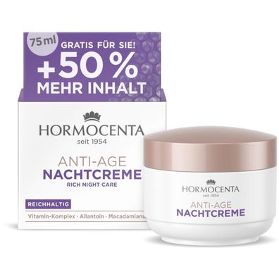 6x Hormocenta 75ml Anti Age Nachtcreme Pflege Lotion Gesicht Haut Balsam Schutz