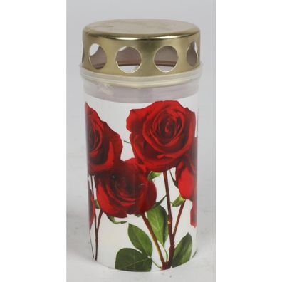 15x Grablicht Rosen Kerzen Leuchte Friedhof Schmuck Laterne Dekoration Brenner