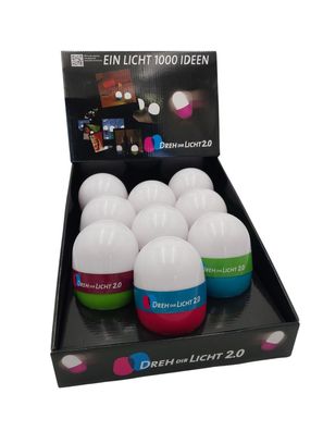 9 x Dreh Dir Licht 2.0 Nachtlicht Campinglampe Taschenlampe Leselampe Notlicht