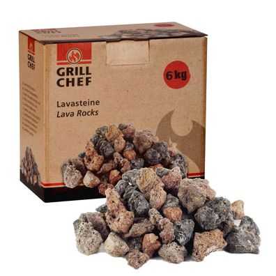 Lavastein Grillen 6kg Lavagrill Natursteine Wiederverwendbar Gasgrill Elektrogrill