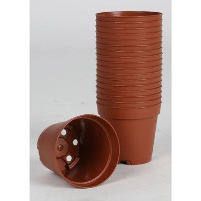 Anzuchttöpfe 18er-Set 5,5cm Rund Terracotta Pflanzschalen Aussaattopf Zieh Steckling