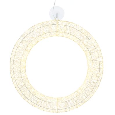 LED Lichterkranz 50cm mit Timer warmweiß Drahtkranz Lichtkranz Türkranz 1440 LED