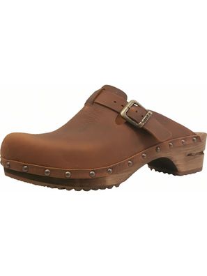 Sanita Damen Offener Clog Wood-Kristel Open Chestnut