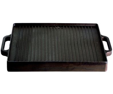 Gusseisen Grillplatte Plancha 32 x 32 cm beidseitig verwendbar