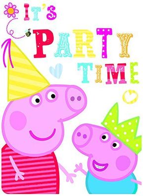 Peppa Pig / Peppa Wutz - 6 Einladungskarten inkl. Umschlag